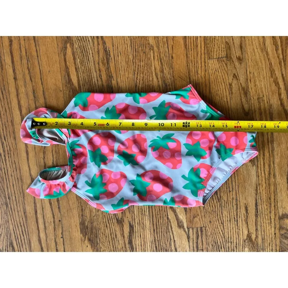 Mini BODEN Strawberry One Piece Swimsuit Swim Wear  Girls Size 5 - 6 Years